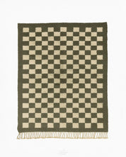 Moroccan Checkered Rug 3 X 5 Ft | 90 X 150 Cm / With Tassels / Short (0.4” / 1 cm)