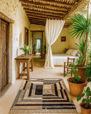 Moroccan Colorful Rug 3 X 5 Ft | 90 X 150 Cm / With Tassels / Short (0.4” / 1 cm)