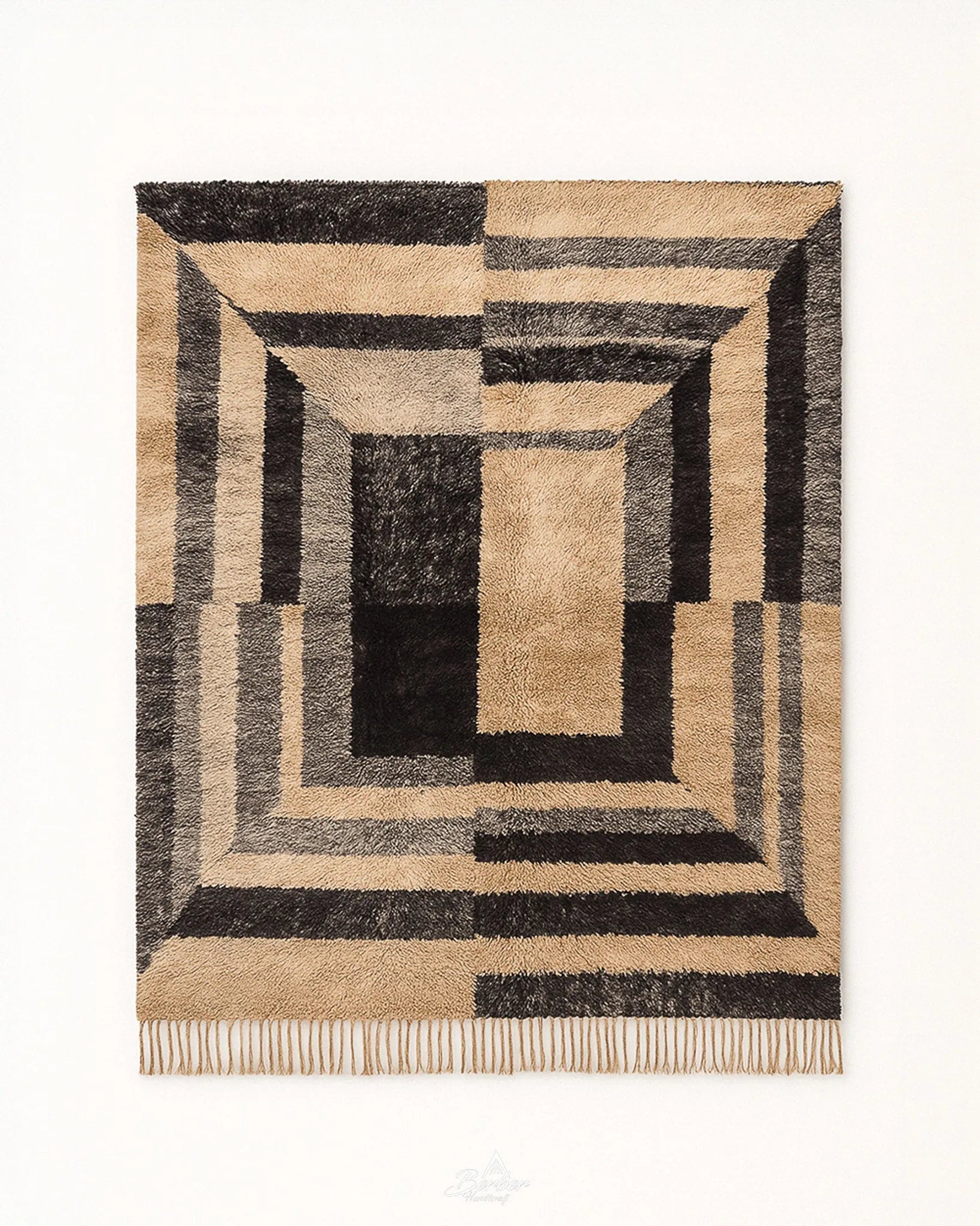 Moroccan Colorful Rug 3 X 5 Ft | 90 X 150 Cm / With Tassels / Short (0.4” / 1 cm)
