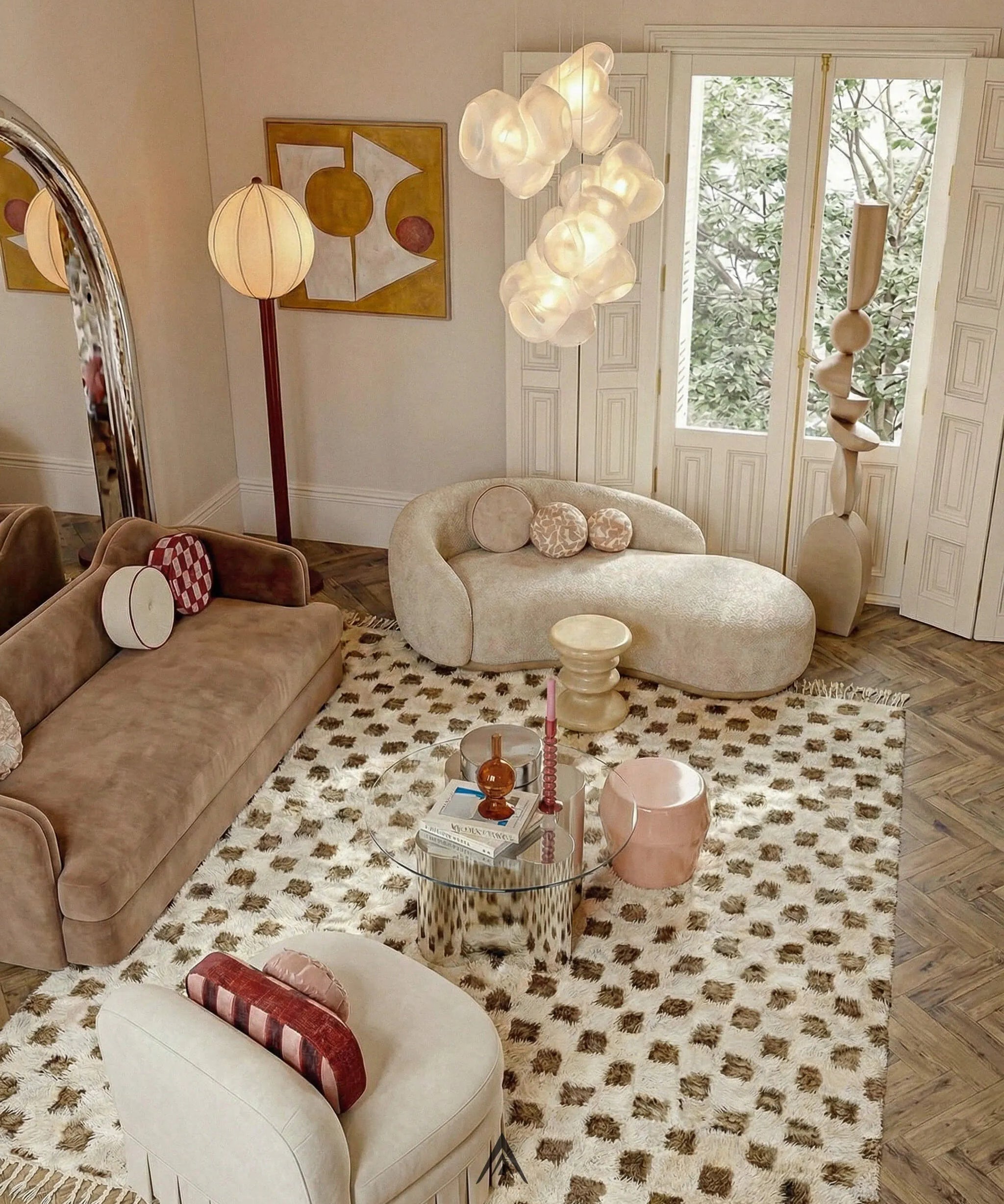 Moroccan Diamond Rug 7x9.7 ft - 215x295 cm-Berber Handicraft