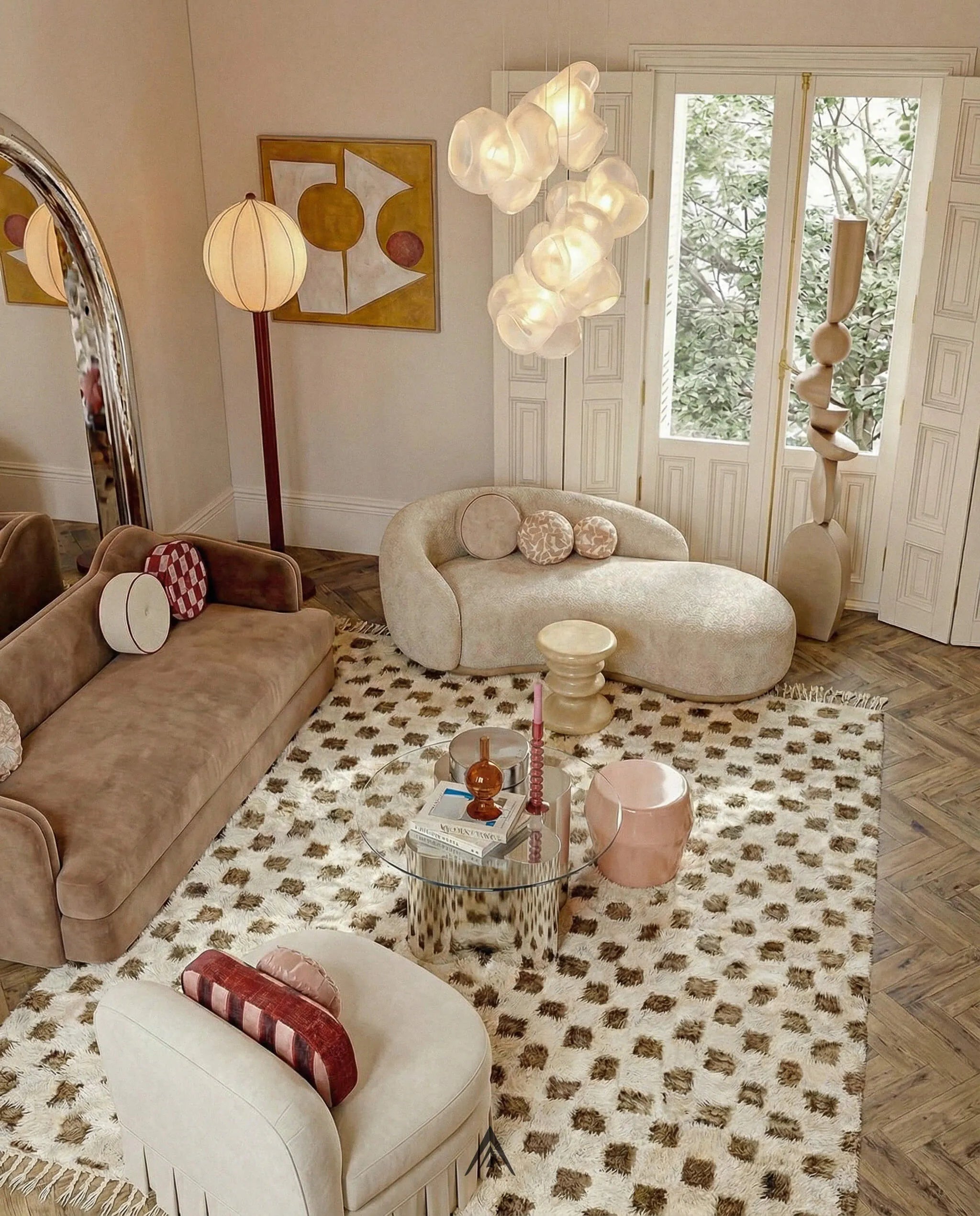 Moroccan Diamond Rug 7x9.7 ft - 215x295 cm-Berber Handicraft