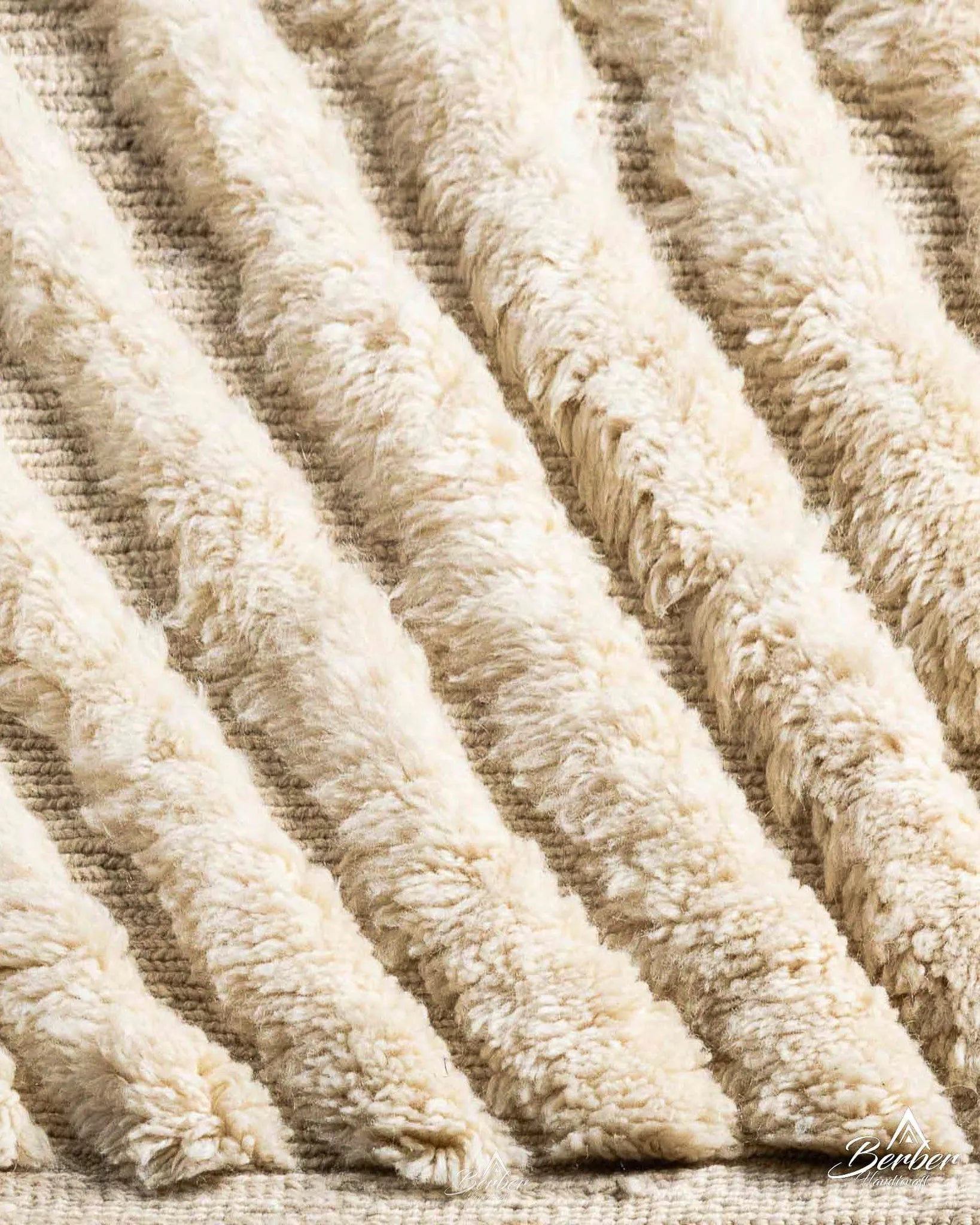Moroccan Floor Rug 3 X 5 Ft | 90 X 150 Cm / With Tassels / Short (0.4” / 1 cm)