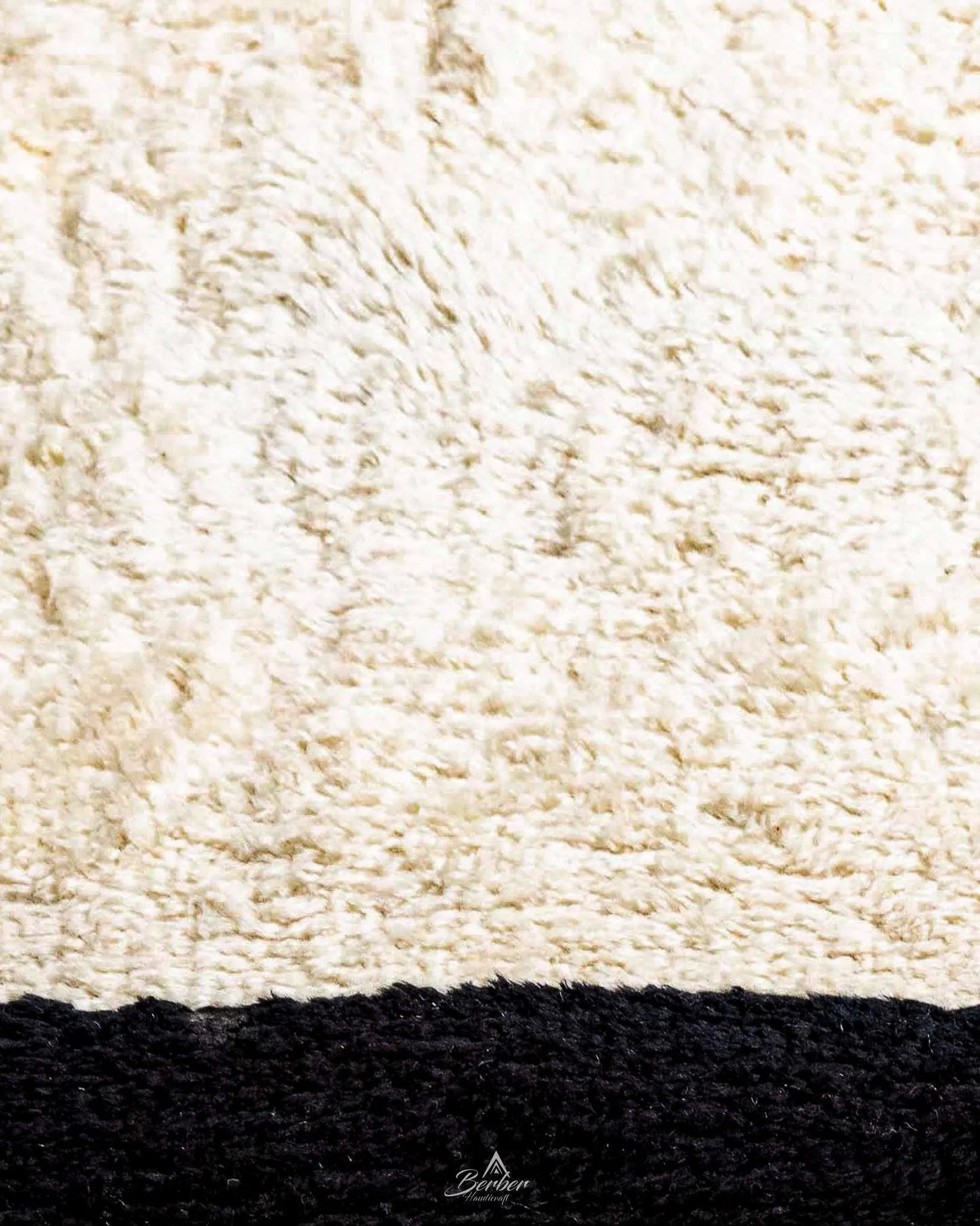 Moroccan Handwoven Rug 3 X 5 Ft | 90 X 150 Cm / With Tassels / Short (0.4” / 1 cm)