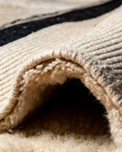 Moroccan Handwoven Rug 3 X 5 Ft | 90 X 150 Cm / With Tassels / Short (0.4” / 1 cm)