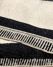 Moroccan Handwoven Rug 3 X 5 Ft | 90 X 150 Cm / With Tassels / Short (0.4” / 1 cm)