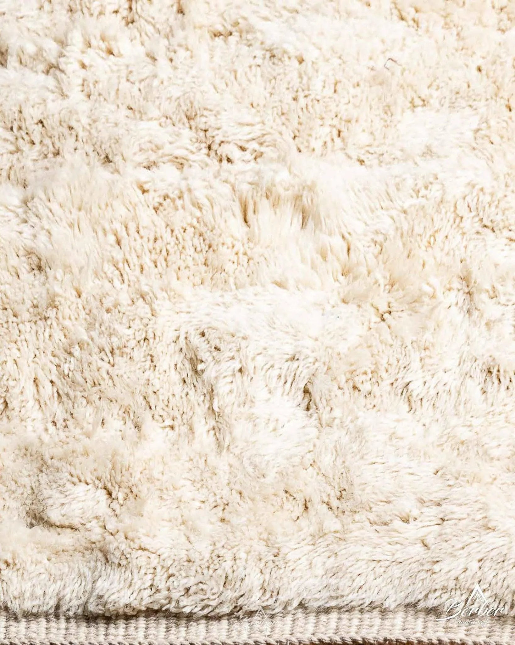 Moroccan Living Room Rug 3 X 5 Ft | 90 X 150 Cm / With Tassels / Short (0.4” / 1 cm)