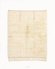 Moroccan Living Room Rug 3 X 5 Ft | 90 X 150 Cm / With Tassels / Short (0.4” / 1 cm)