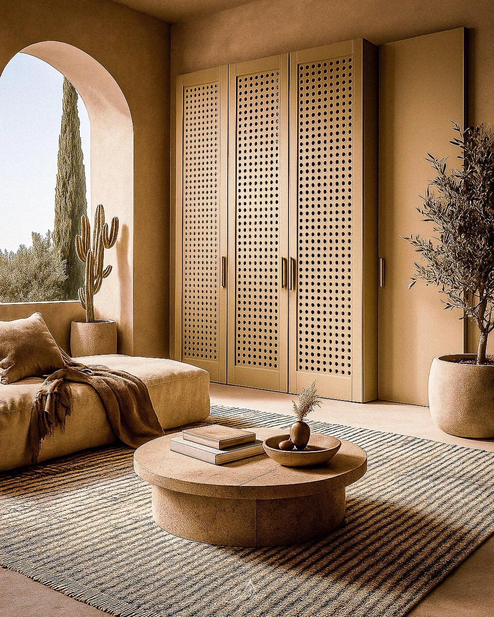 Moroccan Minimalist Rug 3 X 5 Ft | 90 X 150 Cm / With Tassels / Short (0.4” / 1 cm)