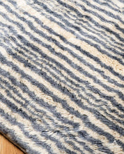 Moroccan Minimalist Rug 3 X 5 Ft | 90 X 150 Cm / With Tassels / Short (0.4” / 1 cm)