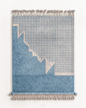 Moroccan Rug Blue 3 X 5 Ft | 90 X 150 Cm / With Tassels / Short (0.4” / 1 cm)
