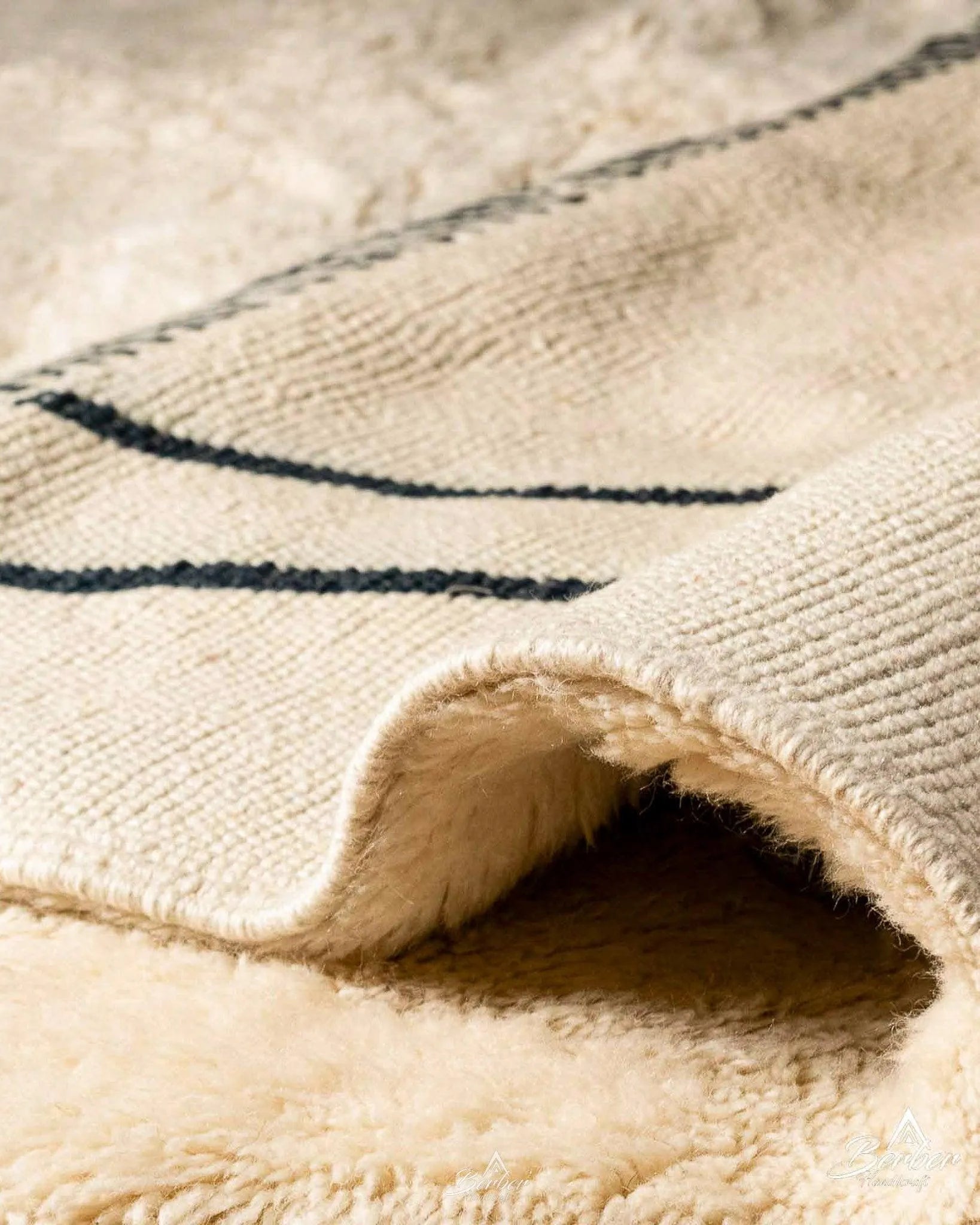 Moroccan Shag Rug 3 X 5 Ft | 90 X 150 Cm / With Tassels / Short (0.4” / 1 cm)