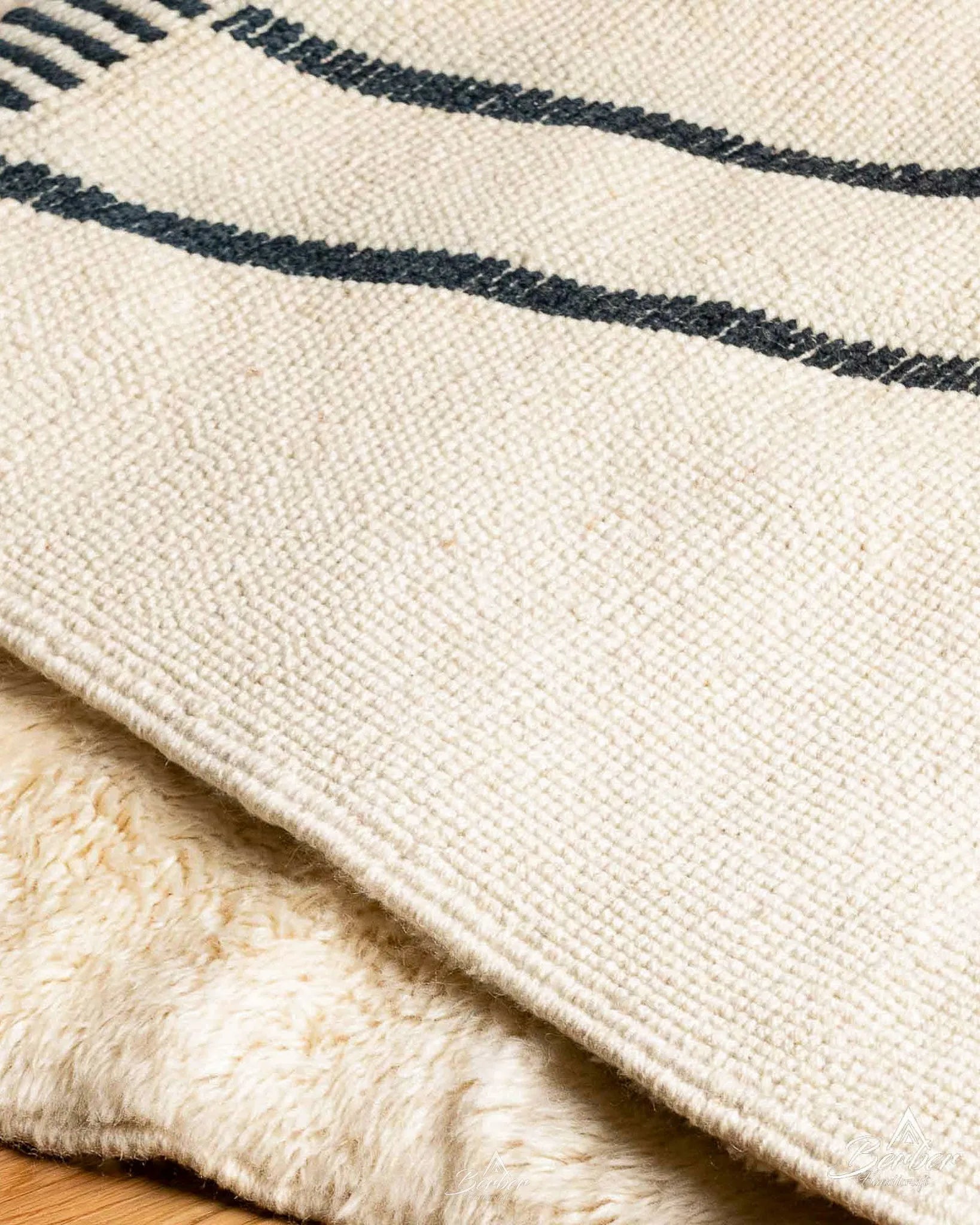 Moroccan Shag Rug 3 X 5 Ft | 90 X 150 Cm / With Tassels / Short (0.4” / 1 cm)