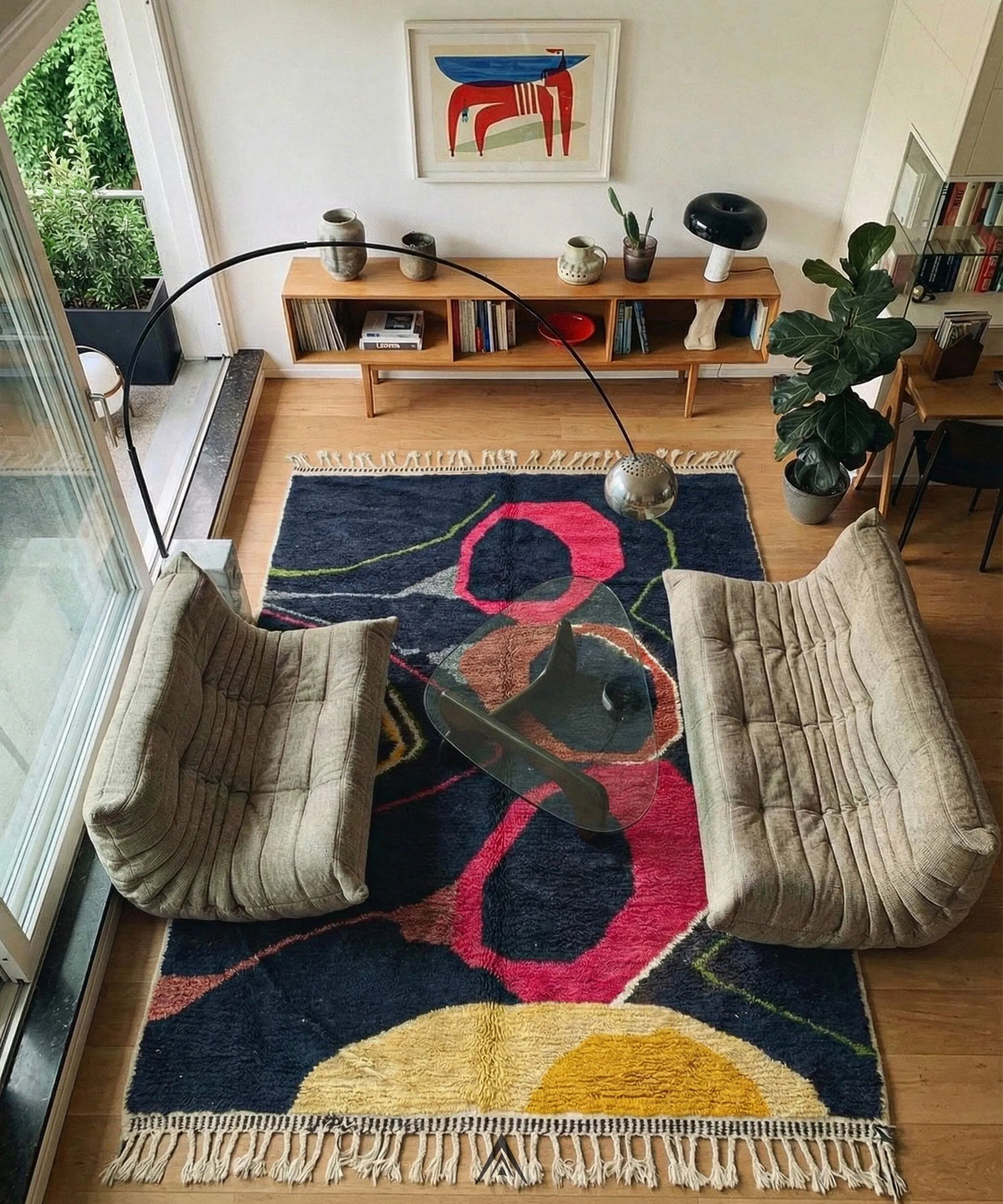 Moroccan Statement Rug 6x8 ft - 180x244 cm-Berber Handicraft