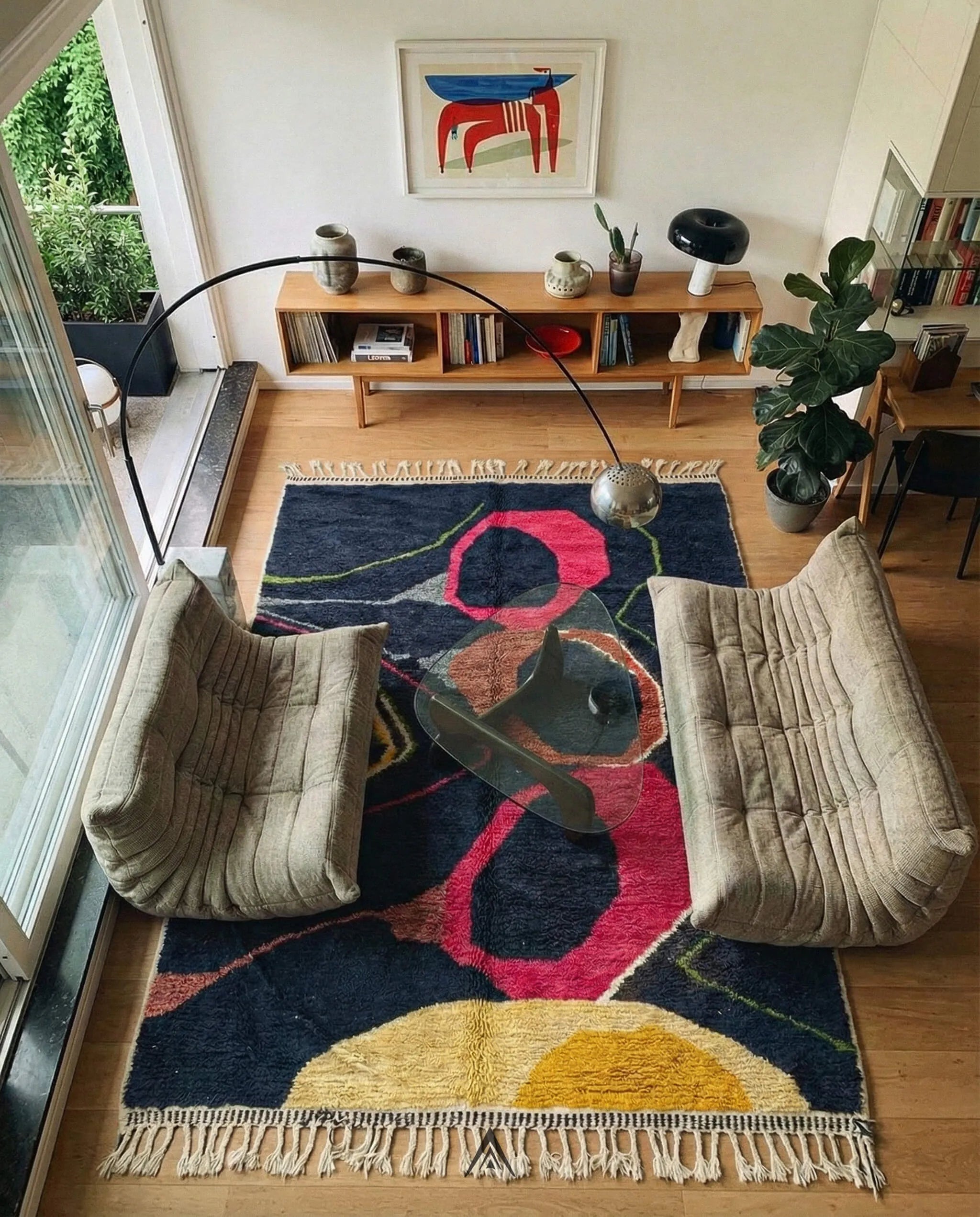 Moroccan Statement Rug 6x8 ft - 180x244 cm-Berber Handicraft