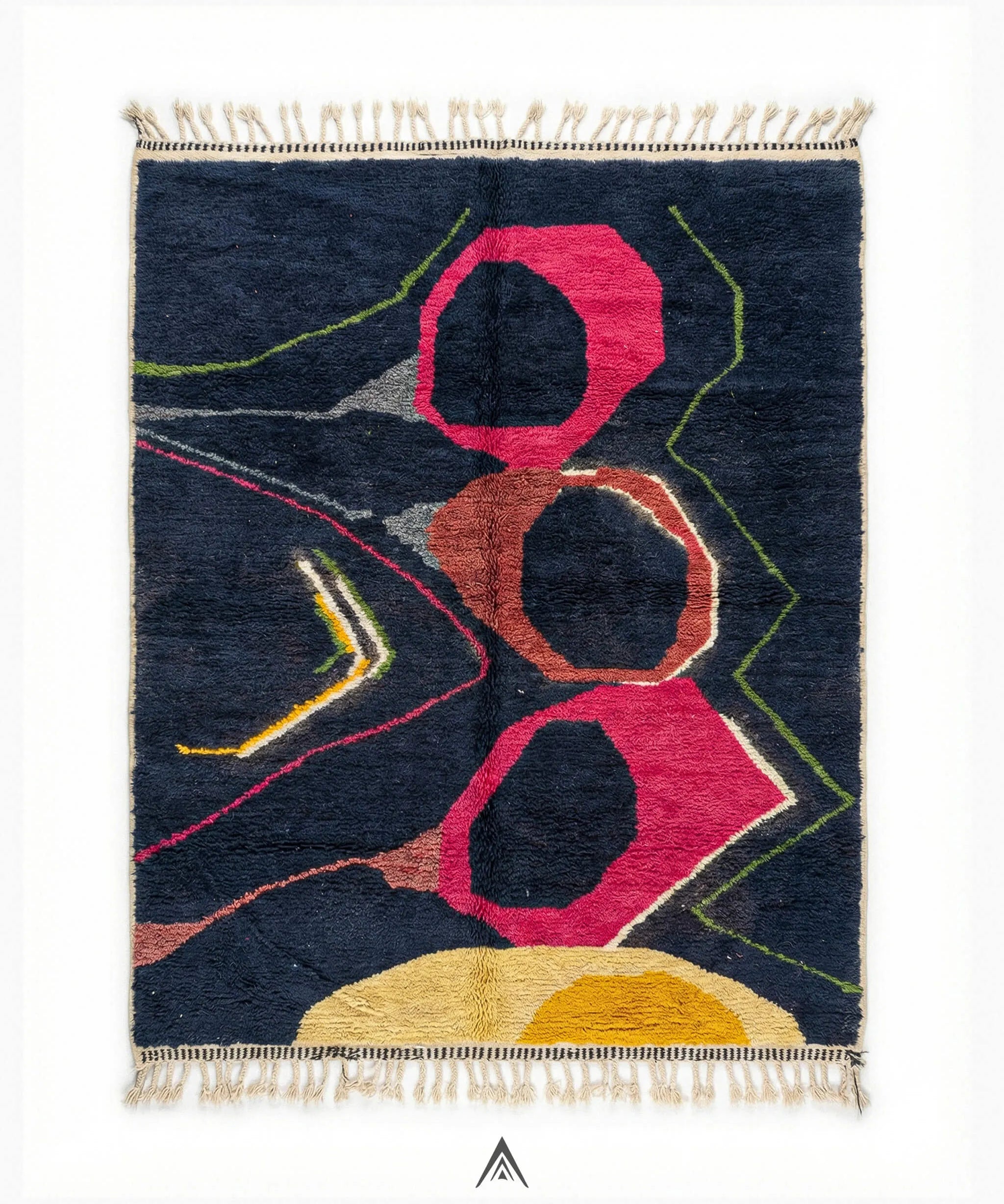 Moroccan Statement Rug 6x8 ft - 180x244 cm-Berber Handicraft