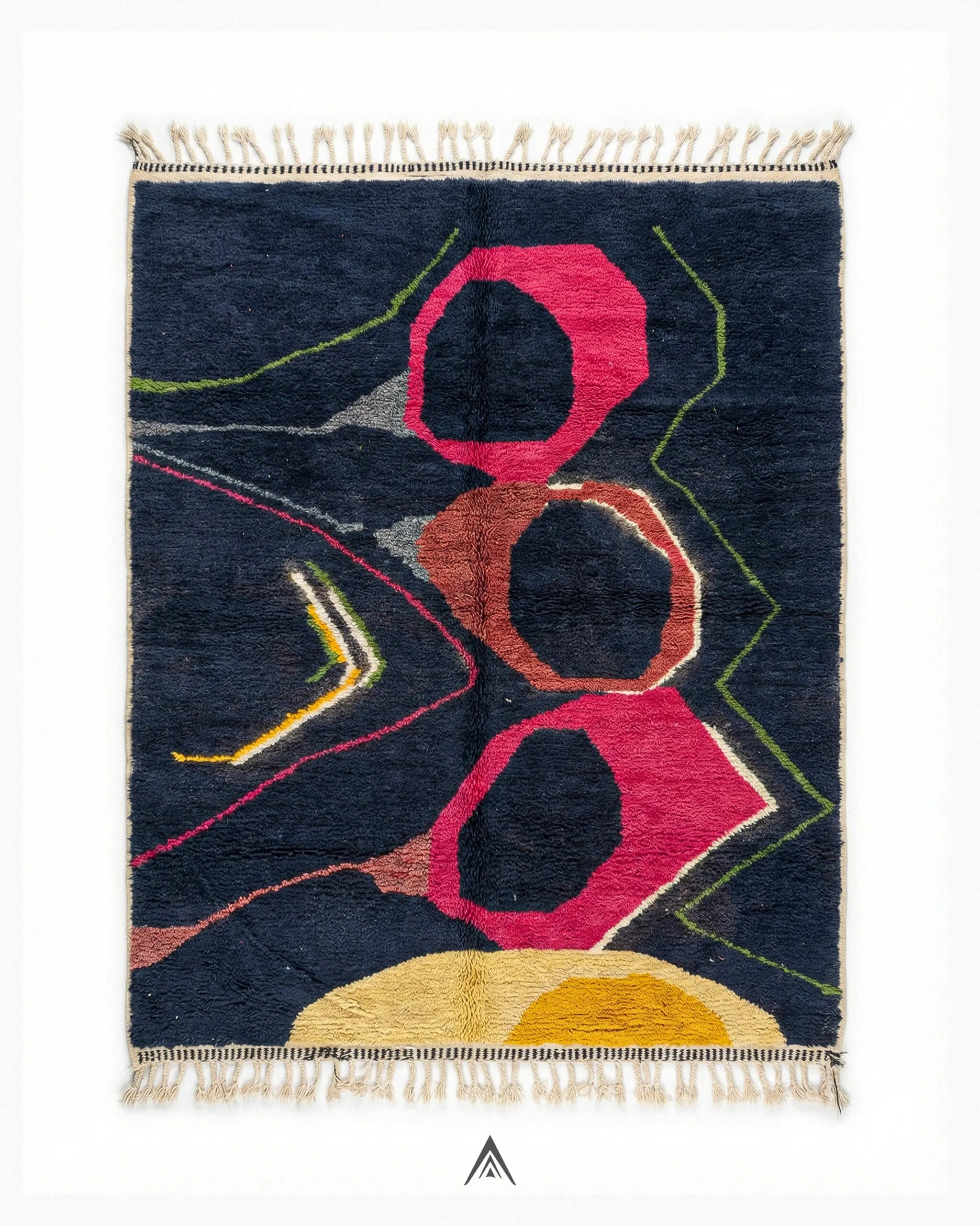 Moroccan Statement Rug 6x8 ft - 180x244 cm-Berber Handicraft