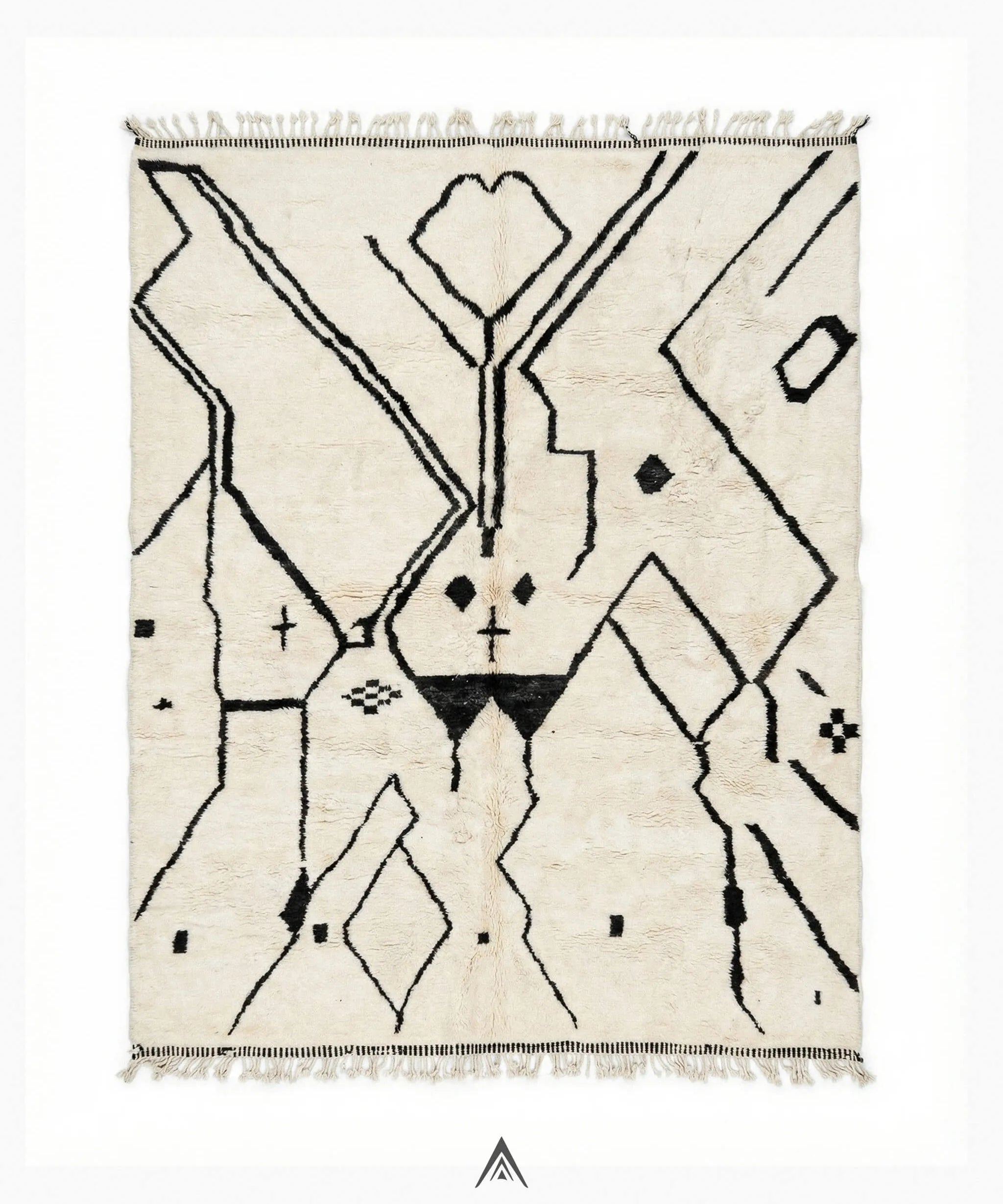 Moroccan Striped Rug 8.5x11 ft - 260x335 cm-Berber Handicraft