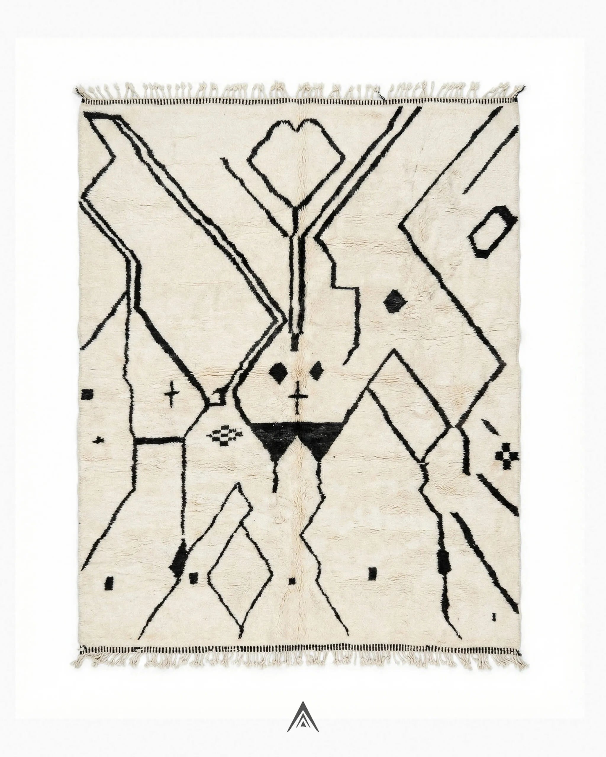 Moroccan Striped Rug 8.5x11 ft - 260x335 cm-Berber Handicraft