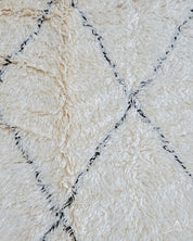 Moroccan Treillis Rug 3 X 5 Ft | 90 X 150 Cm / With Tassels / Short (0.4” / 1 cm)