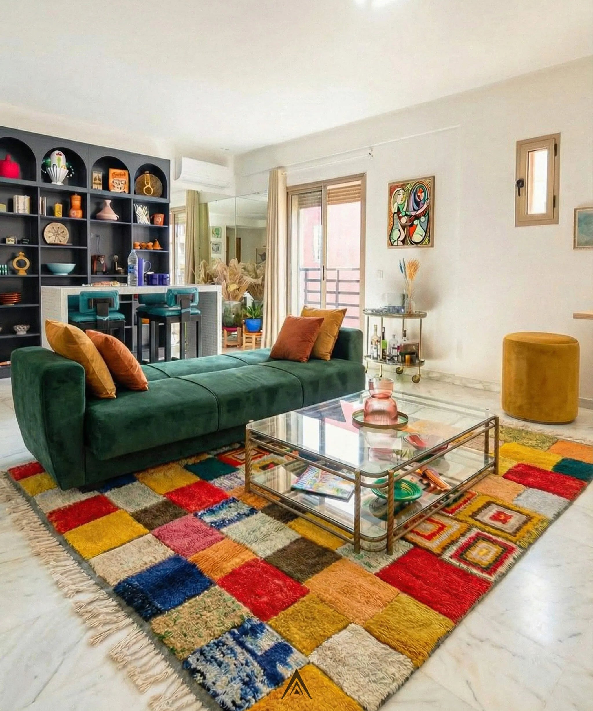 Moroccan Tribal Rug 6.8x9.5 ft - 209x290 cm-Berber Handicraft