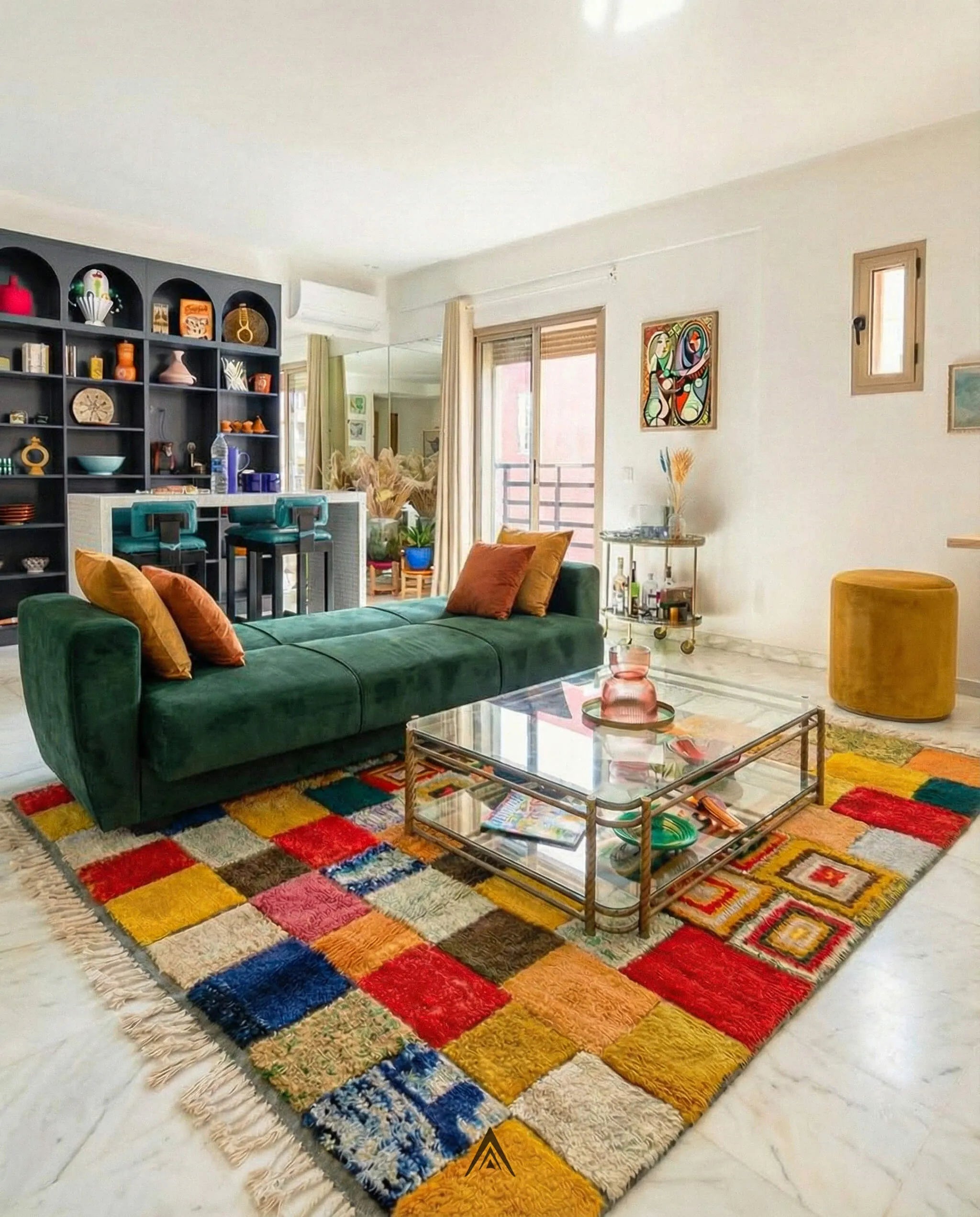 Moroccan Tribal Rug 6.8x9.5 ft - 209x290 cm-Berber Handicraft