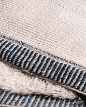 Moroccan Wool Carpet 3 X 5 Ft | 90 X 150 Cm / With Tassels / Short (0.4” / 1 cm)
