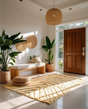 Moroccan Wool Rugs 3 X 5 Ft | 90 X 150 Cm / With Tassels / Short (0.4” / 1 cm)