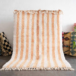 Peach Striped Morrocan Rug - Berber Handicraft