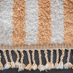 Peach Striped Morrocan Rug - Berber Handicraft