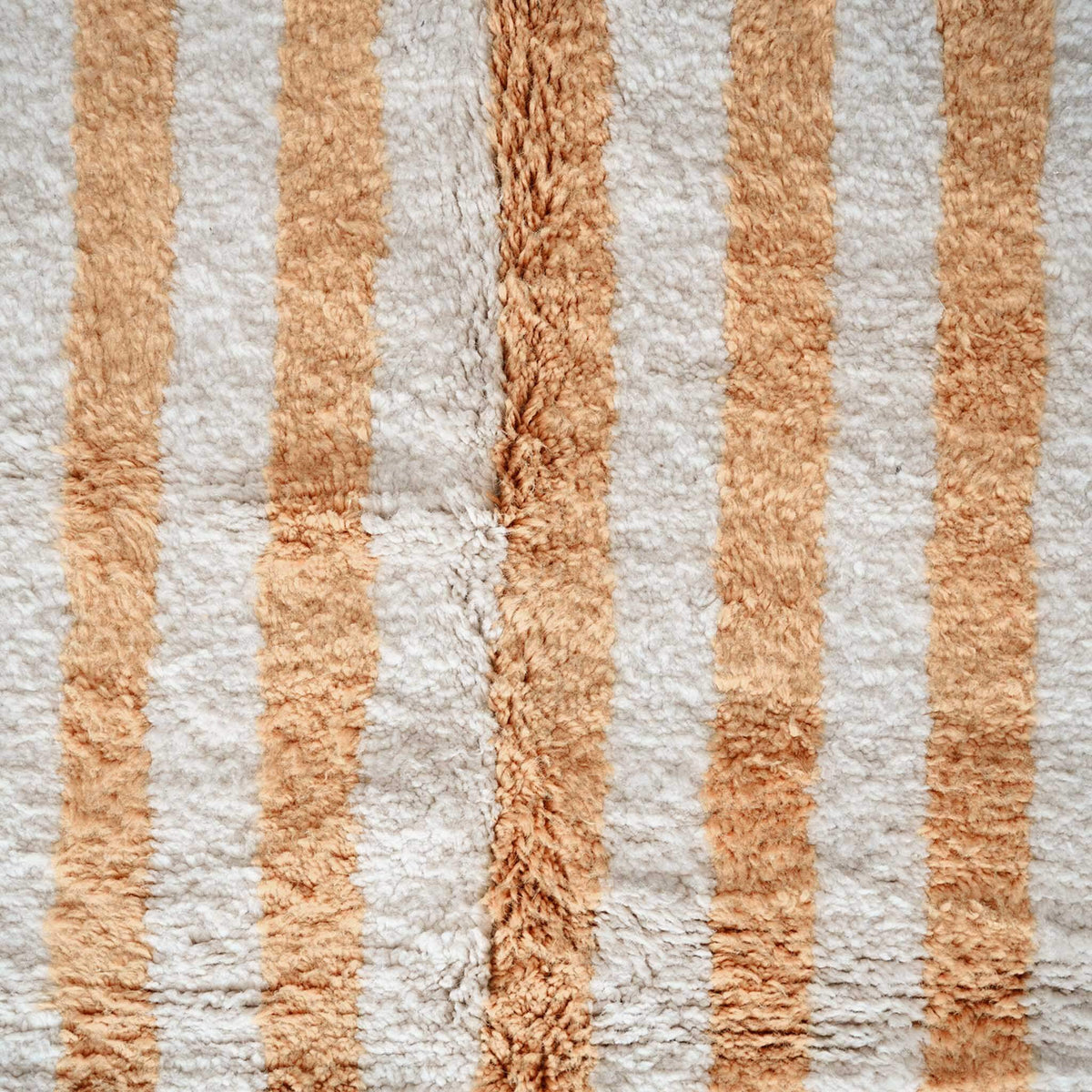 Peach Striped Morrocan Rug - Berber Handicraft