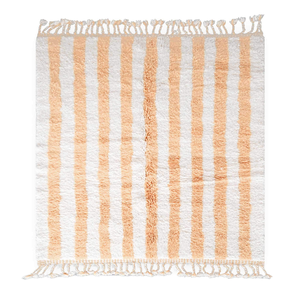 Peach Striped Morrocan Rug - Berber Handicraft