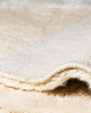 Hand Made Off White Wool Rug