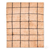 Peach Grid Berber Rug - Berber Handicraft