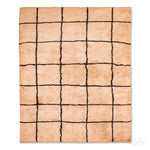 Peach Grid Berber Rug - Berber Handicraft