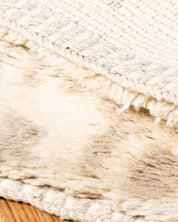 Wool Moroccan Runner 2 X 6 Ft | 60 X 180 Cm / With Tassels / Short (0.4” / 1 cm)