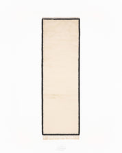 Off White Moroccan Runner Rug 2 X 6 Ft | 60 X 180 Cm / With Tassels / Short (0.4” / 1 cm)