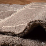 Brown Wool Runner Rug - Berber Handicraft