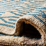 Blue Striped Runner Rug - Berber Handicraft