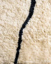 Minimalist Moroccan Rug 3 X 5 Ft | 90 X 150 Cm / With Tassels / Short (0.4” / 1 cm)