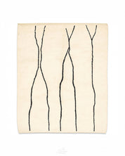 Minimalist Moroccan Rug 3 X 5 Ft | 90 X 150 Cm / With Tassels / Short (0.4” / 1 cm)