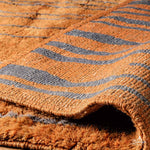 Striped Orange Morrocan Rug - Berber Handicraft