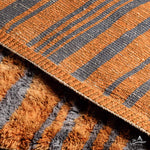 Striped Orange Morrocan Rug - Berber Handicraft