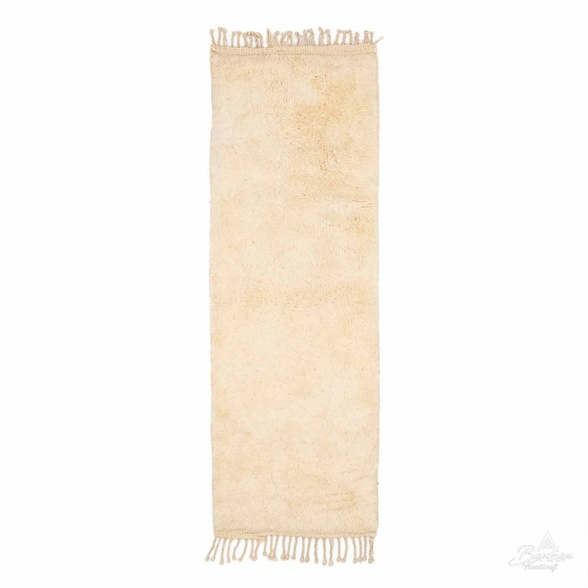 Off White Beni Ourain Runner Rug - Berber Handicraft