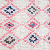 White pink Boho Berber rug-Berber Handicraft