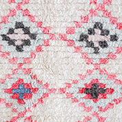 White pink Boho Berber rug-Berber Handicraft