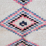 White and purple Boucherouite rug