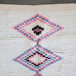 White and purple Boucherouite rug