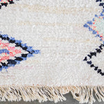 White blue Boucherouite rug