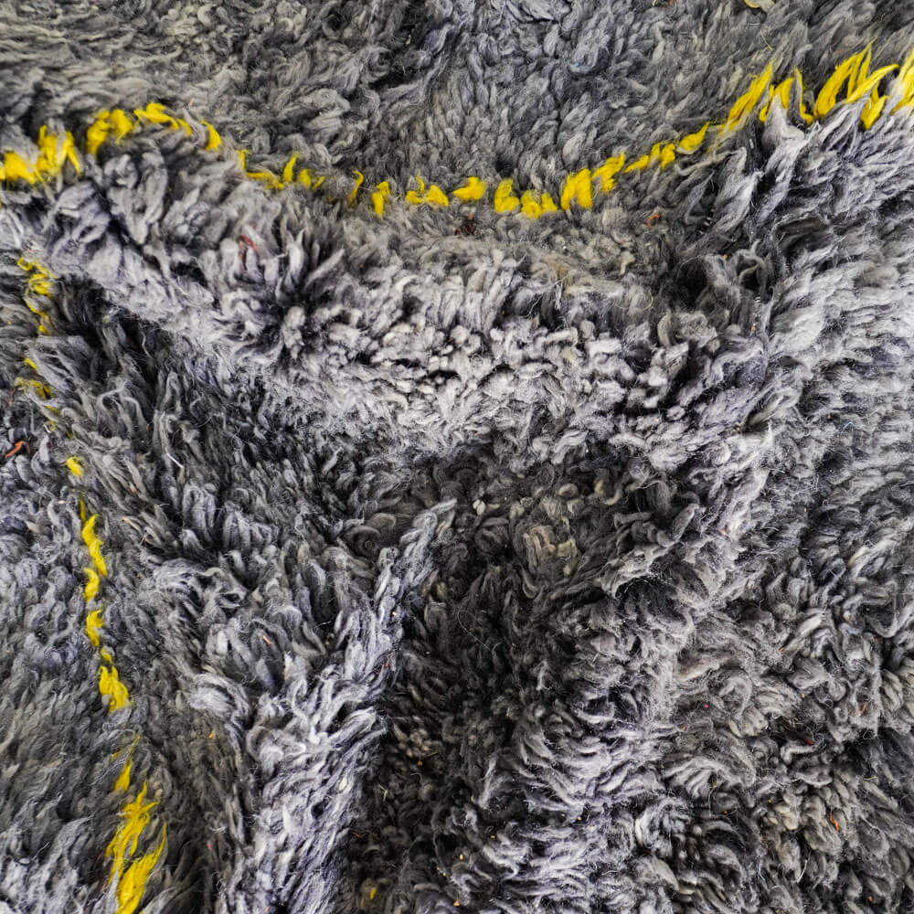 Grey and yellow Mrirt rug