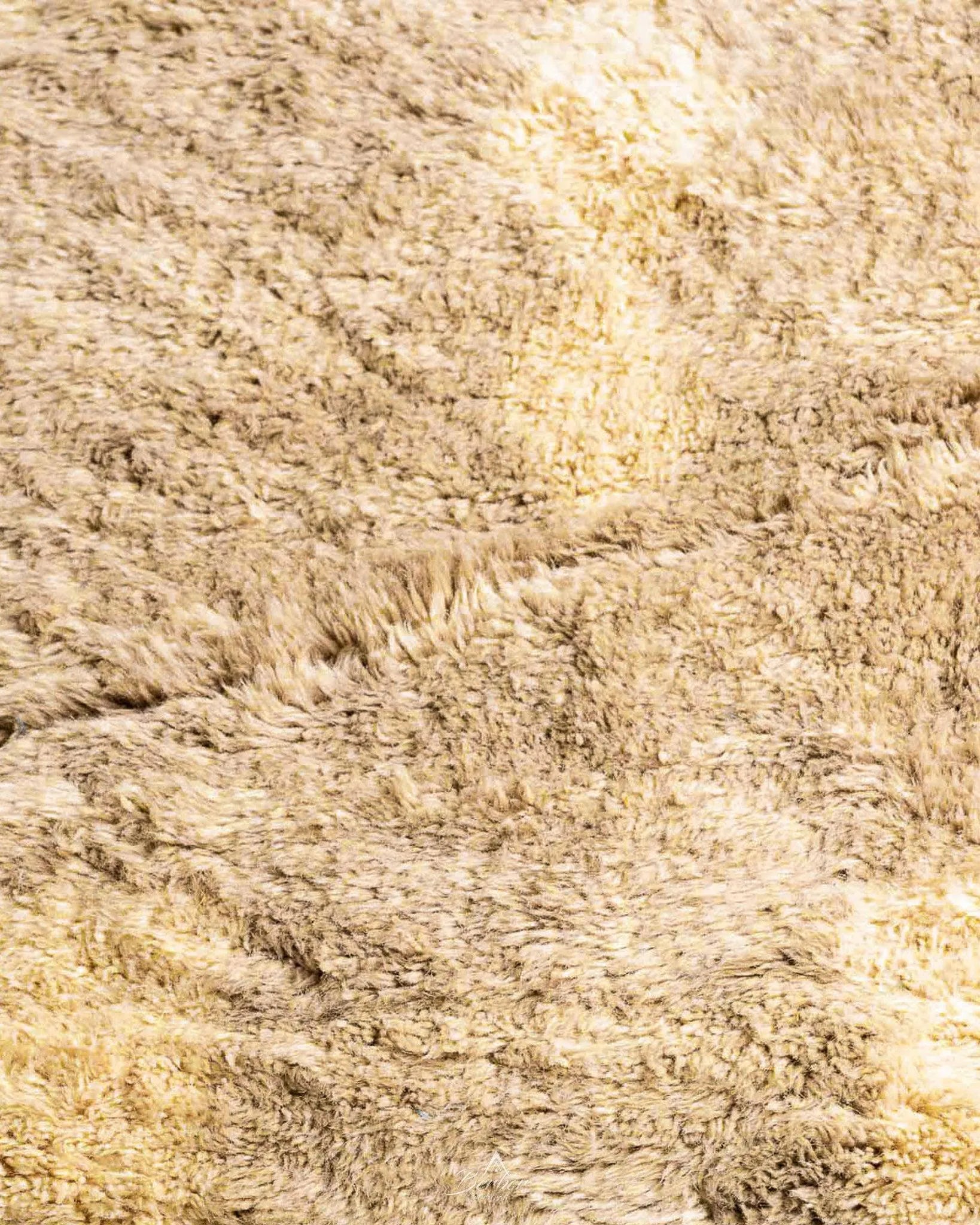 Neutral Beni Ourain Rug 3 X 5 Ft | 90 X 150 Cm / With Tassels / Short (0.4” / 1 cm)
